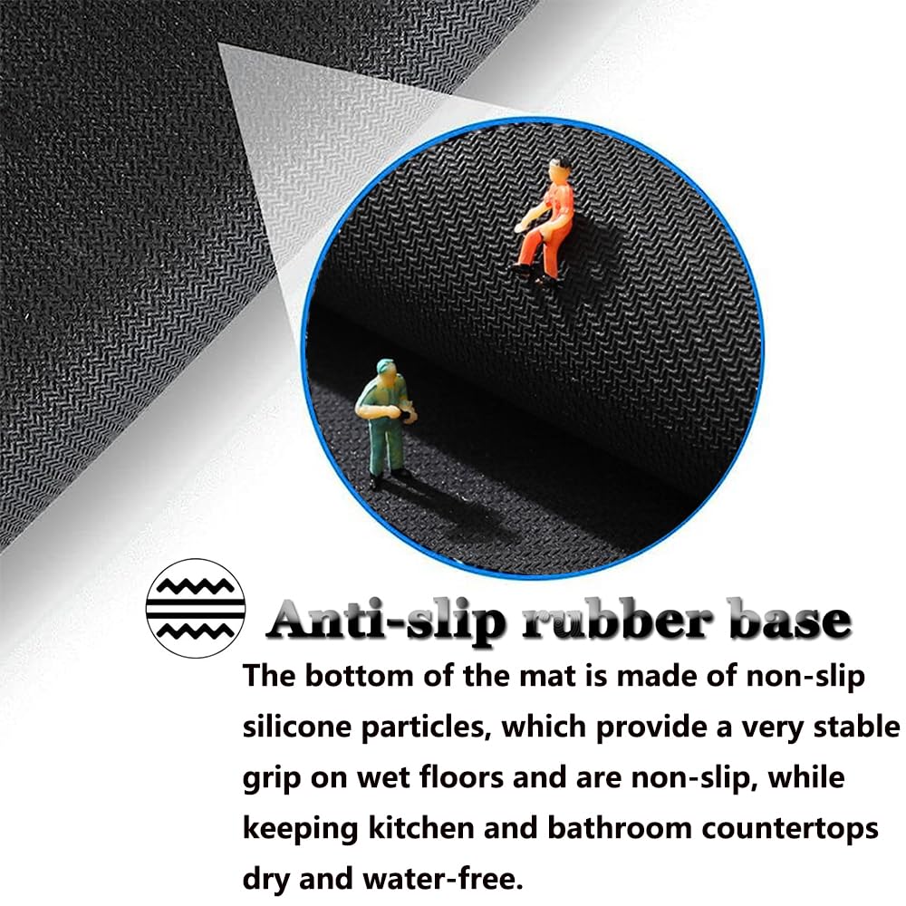 Marmo Sfumato Tappeto Cucina in Diatomite, Passatoia Cucina Antiscivolo, Tappeti Runner Assorbimento, Tappetino per Ingresso Soggiorno Camera da Letto (Verde,60x200cm)