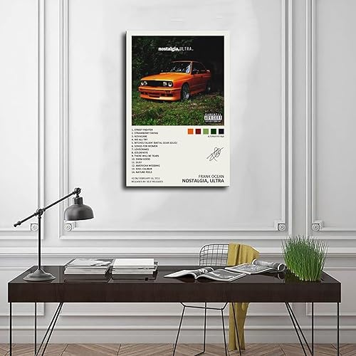 Frank Poster Ocean Nostalgia Ultra Music Album Cover Firmado Edición Limitada Póster Decoración Dormitorio Deportes Paisaje Oficina Decoración