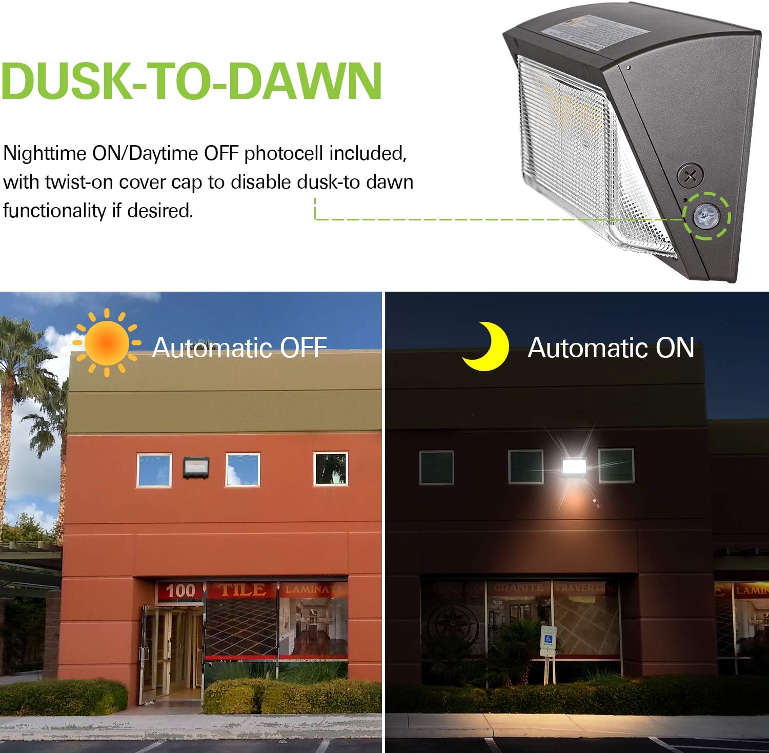 Flash Deals - 80% OFF Hykolity 120W LED Wall Pack Light with Dusk-to-Dawn Sensor,15600lm 5000K Daylight Commercial Security Lighting,750W MH Equivalent, 100-277V, Waterproof LED Outdoor Wall Mount Light for Warehouses