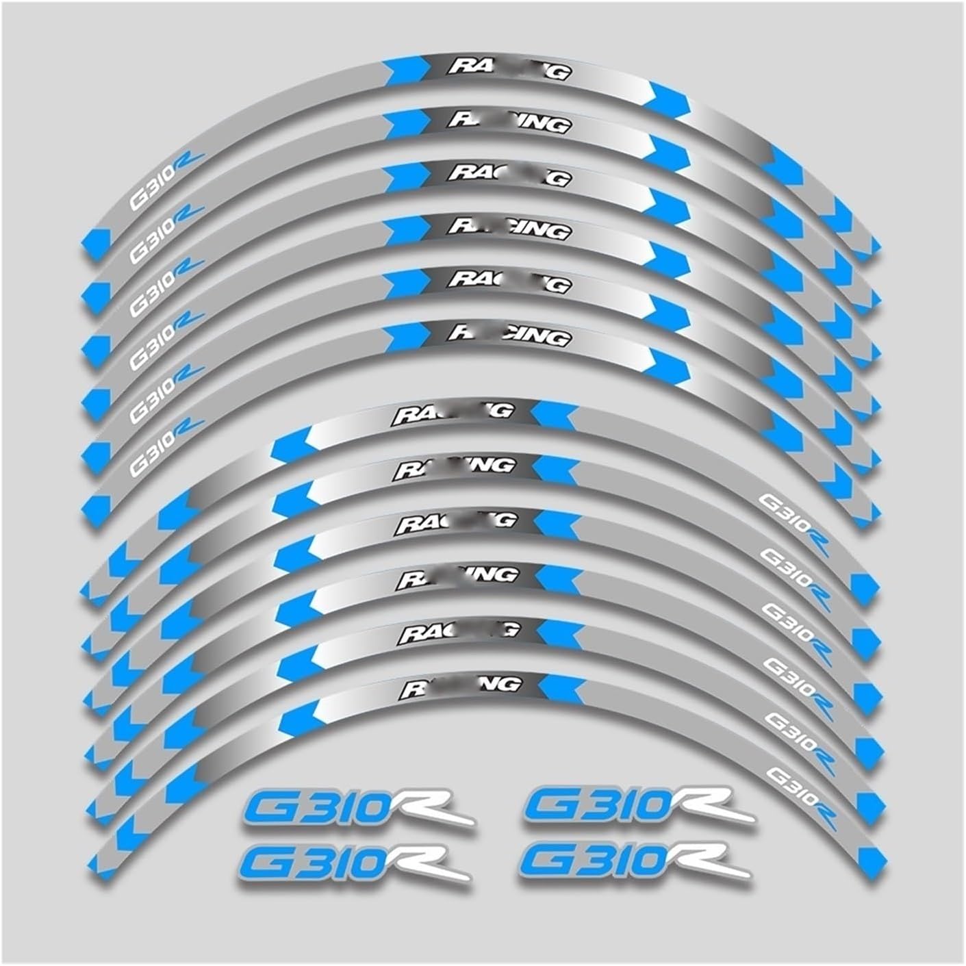 Motorcycle Accessories Wheels Sticker Rim for B&MW for G310r G 310R G310 R Tire Reflective Stripe Decorative Decals Set(8)