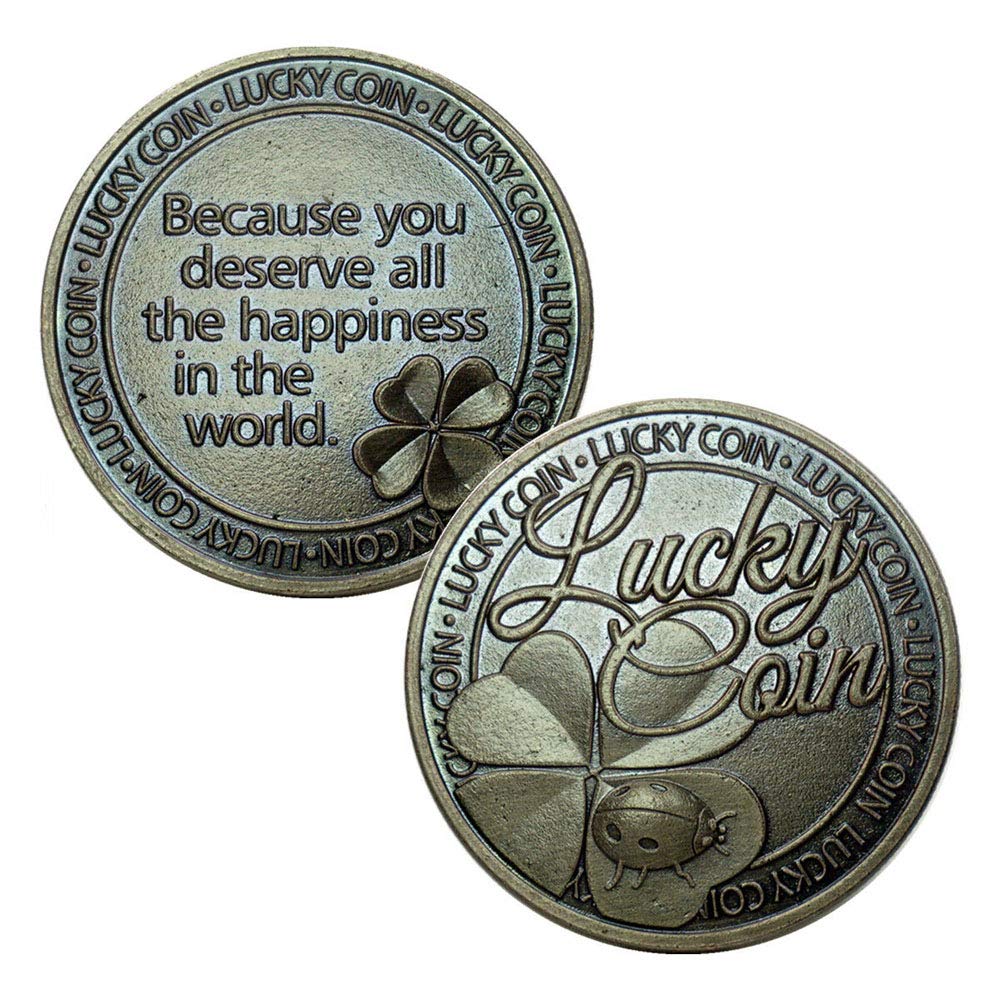 Pièce de monnaie porte-bonheur porte-bonheur avec message