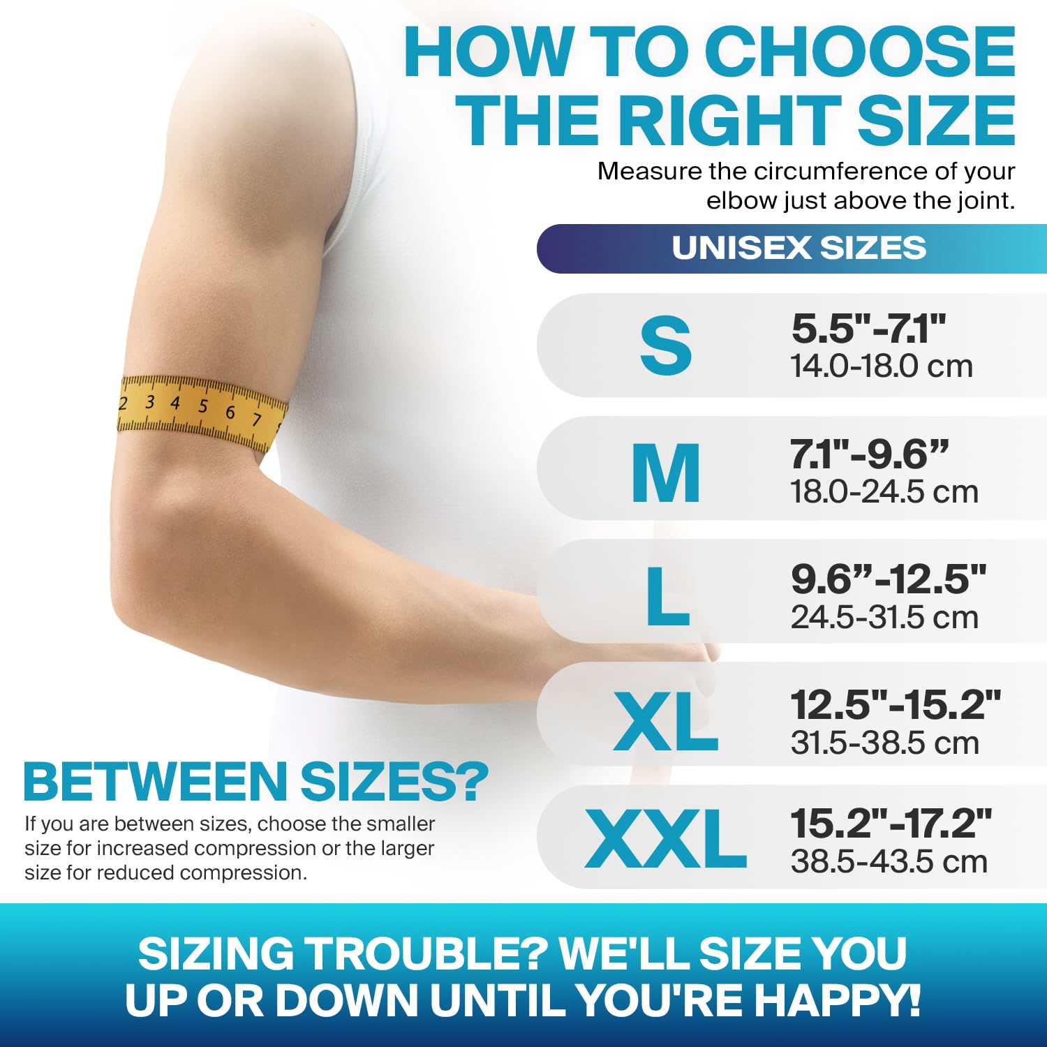 DR. BRACE® Elite Elbow Brace Support, Breathable Elbow Compression Sleeve with Gel Pad for Golfer's, Tennis Elbow & Tendonitis Treatment & Pain Relief 2024 (Black-Blue, XX-Large)