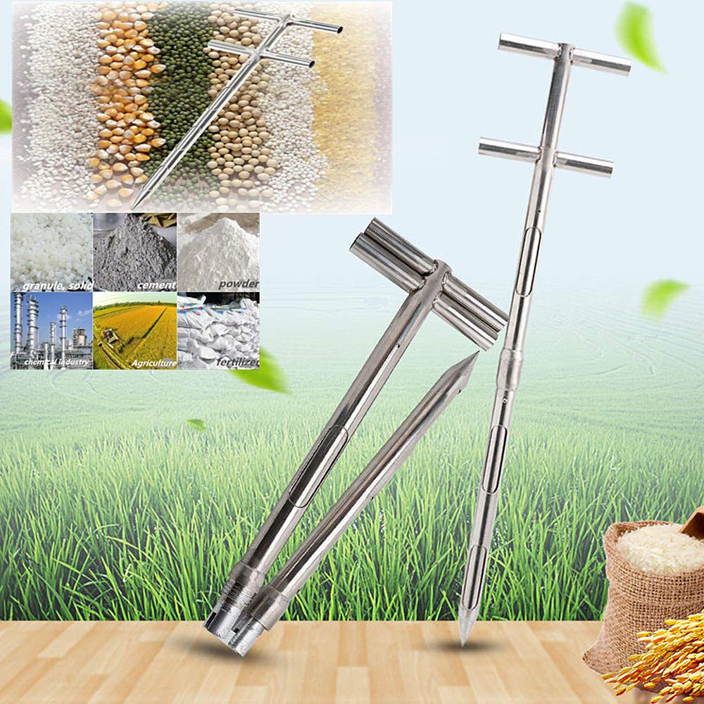Rotary Handle Soil Sampler Stainless Steel Grain Sampler Probe - 3-Slot ...