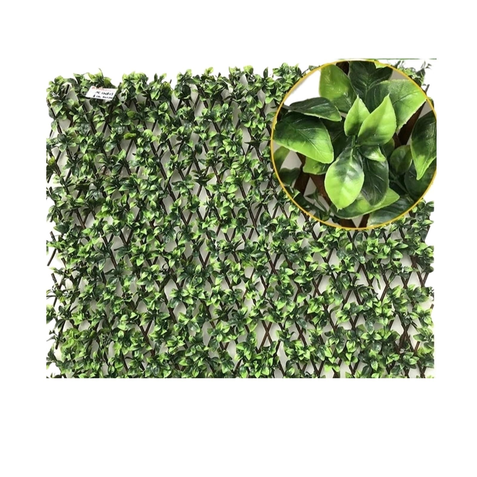 Luoaxinn Gardenia Leaves Expandable Trellis Simulation Fence Outdoor Courtyard