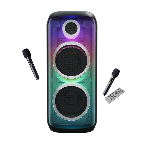Zebronics 160W Party DJ Speaker, Dual Mic, Karaoke, Full-Range