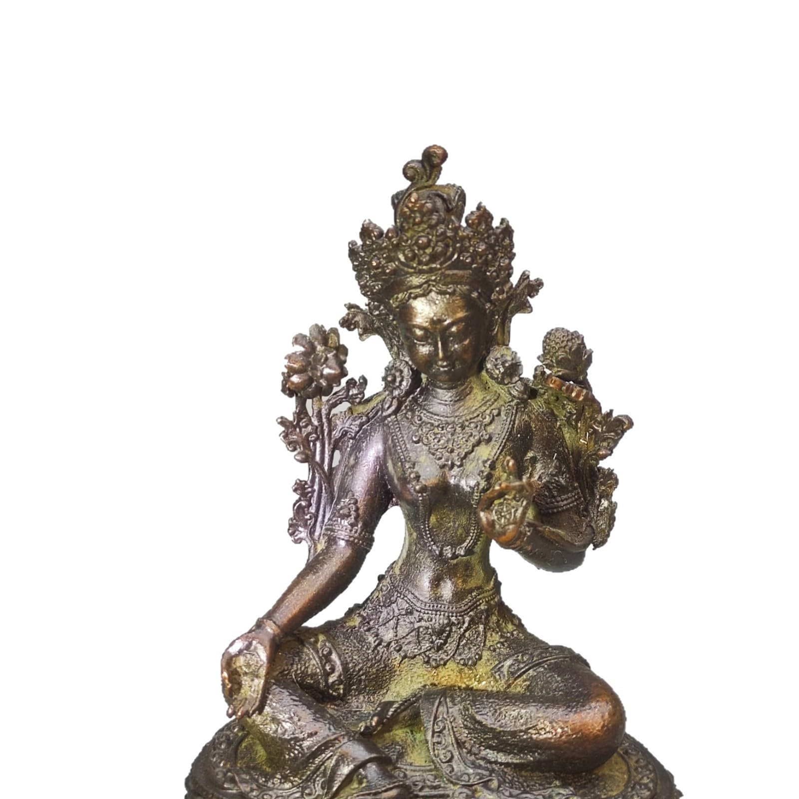 LMChx Antique Old Patina Tara Buddha Statue Ornaments