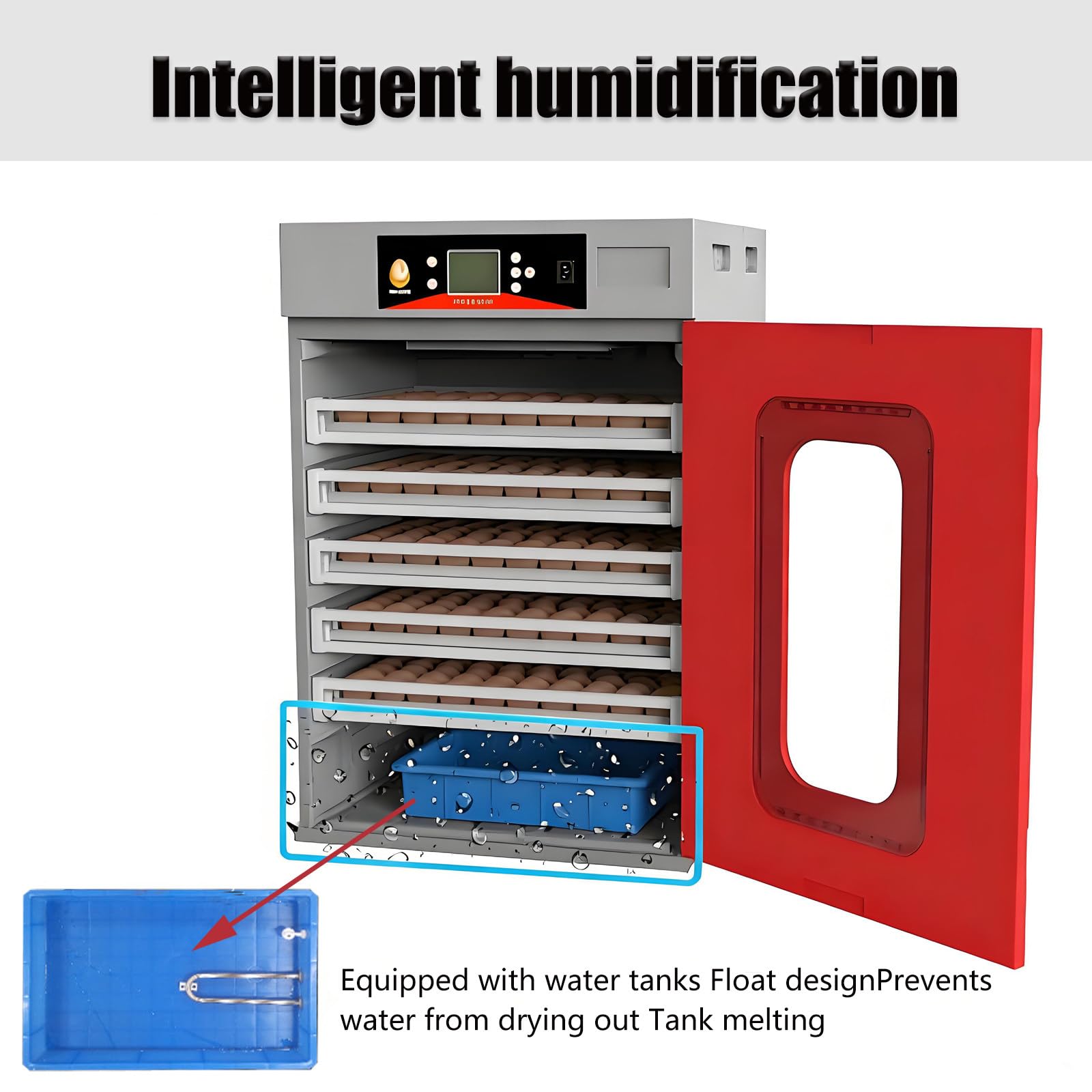 Incubadora Industrial de 400 Huevos, Gran Incubadora de Aves de Corral, Rotación Automática de Huevos, Control de Temperatura y Humedad, Incubadora de Alta Capacidad, para la Ganadería