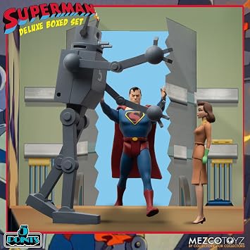 Mezco Toyz DC Comics 5 Point Superman Mechanical Monsters 1941 Deluxe Box Set