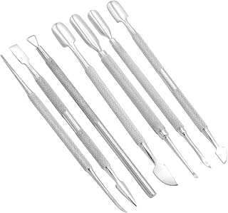 G4 Vision Professional Pusher Set Cutter Easily Gel Nail Polish Scraper Learning Do Nails at Home Use Cuticle Remover Fingernails Toenails Pedicure Manicure Tool Kit (7 Piece)