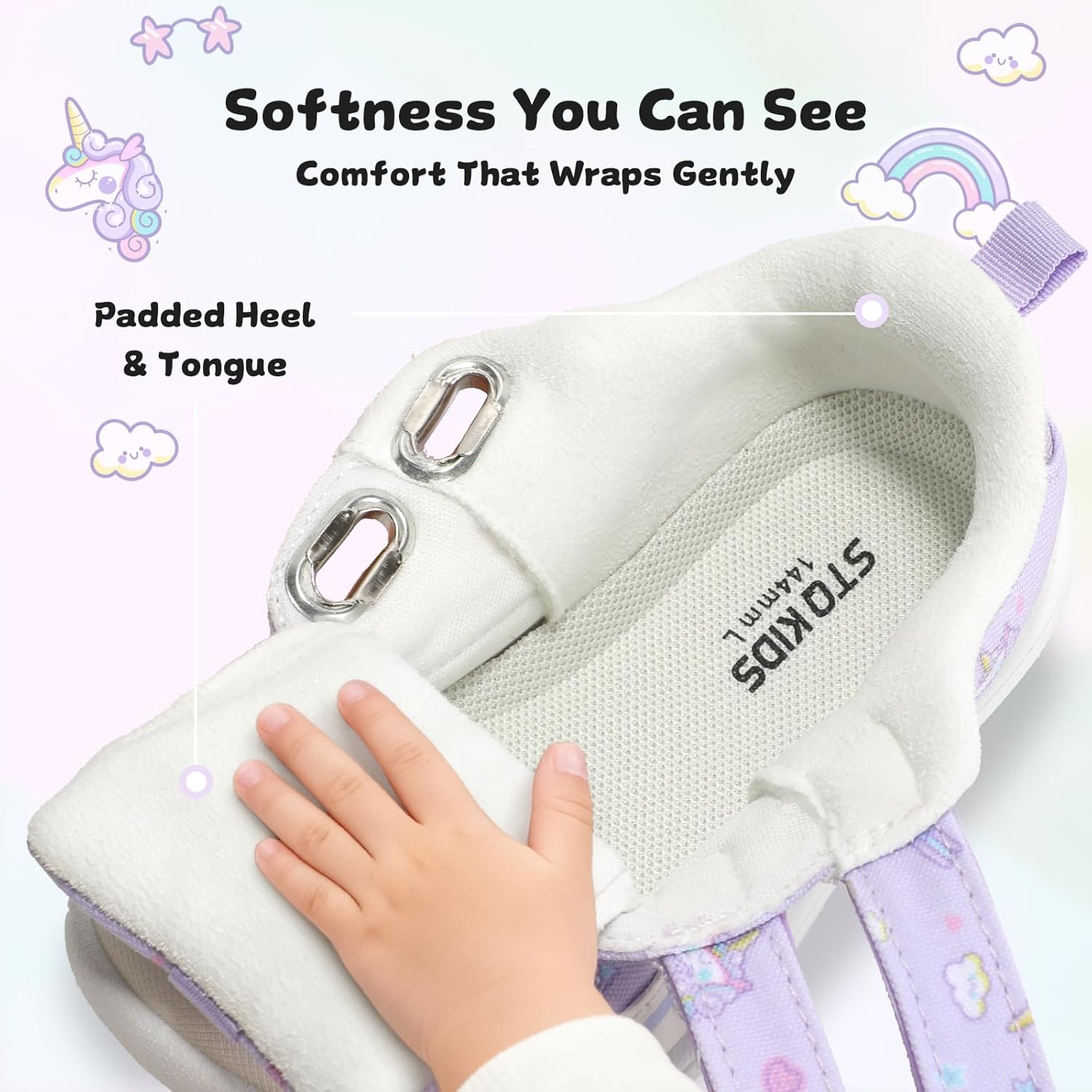 Toddler Boys & Girls Shoes Wide Toe Box Barefoot Kids Canvas Sneakers with Hook-and-Loop - Image 7