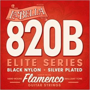 La Bella 820B Elite - Flamenco, Black Nylon Guitar String