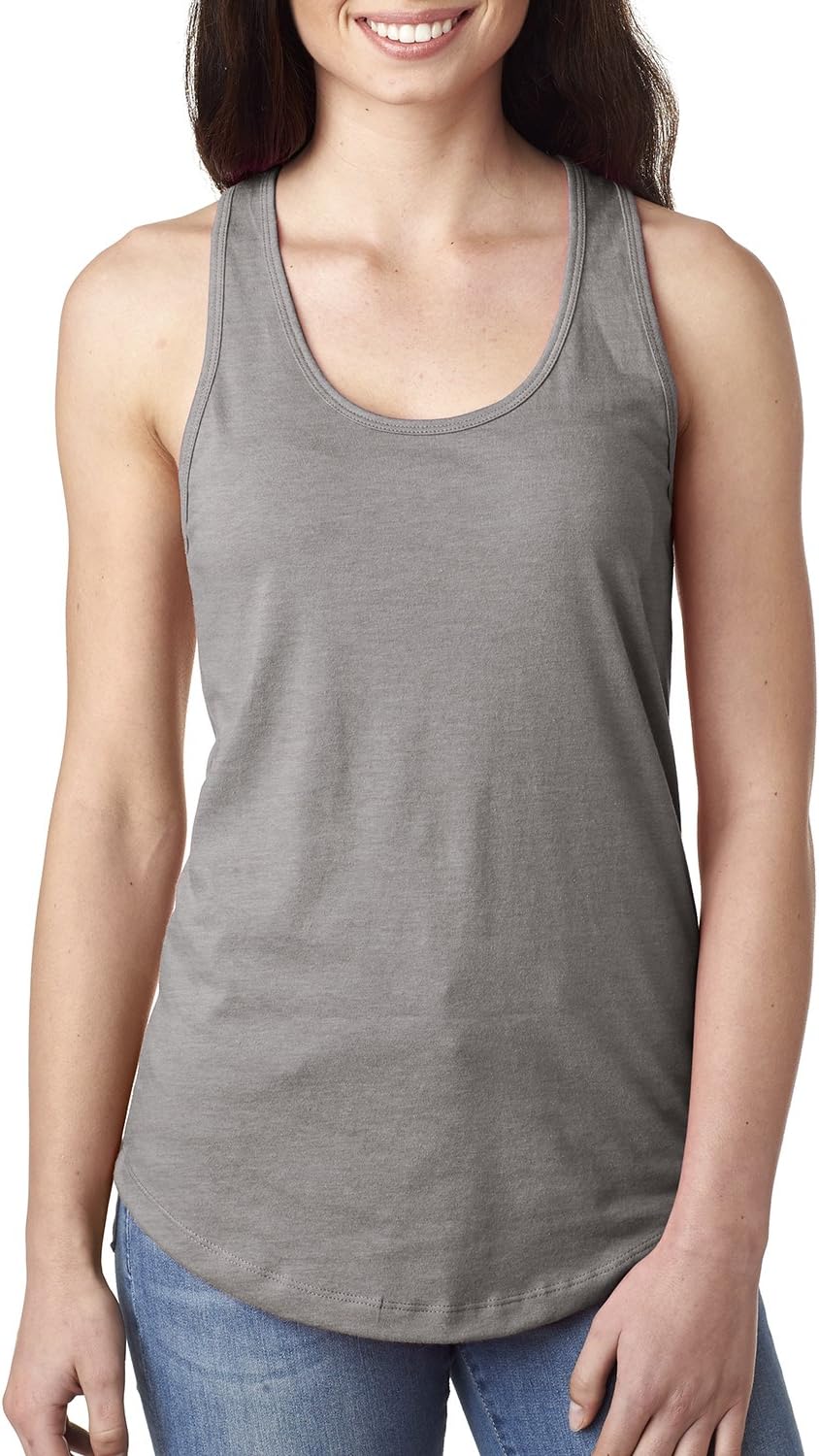 Next Level Apparel Racerback Tank (N1533) Heather Grey, M