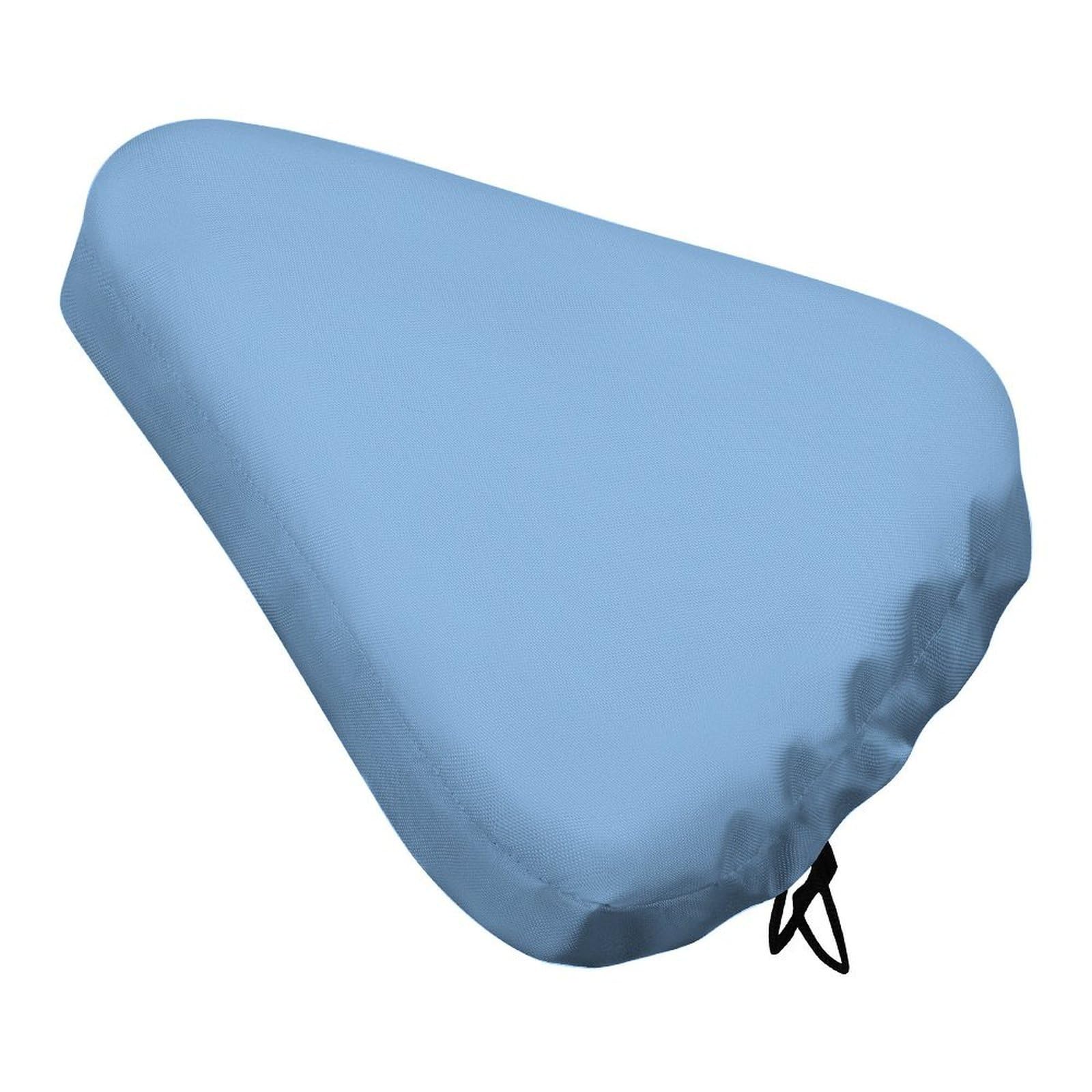 Treer Bike Seat Cover Waterproof, Outdoor Bicycle Saddle Rain Dust Cover with Elastic, Water Resistant Bicycle Seat Protector Shield Non-Slip for Journey and Travel (Blue,27x37cm)