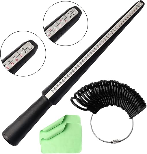 4 Misuratori Per Anelli - Set Professionale Per Misura Dito | Scale EU, US, UK