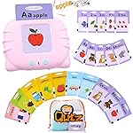 QuTZ ABC Learning Flash Cards for Toddlers 2-4, Autism Toys, Speech Therapy Educational Talking Sight Words Kindergarten Boys and Girls, 248 Pink