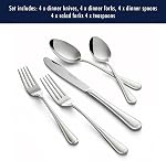 HENCKELS Astley 20PC Flatware Set, Silver