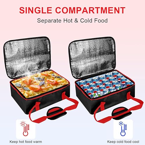 Vista 18 de Bodaon Paquete de 1 cazuela aislada para alimentos calientes o fríos, se adapta a platos de horno de 9 x 13 pulgadas y 11 x 15 pulgadas con tapa