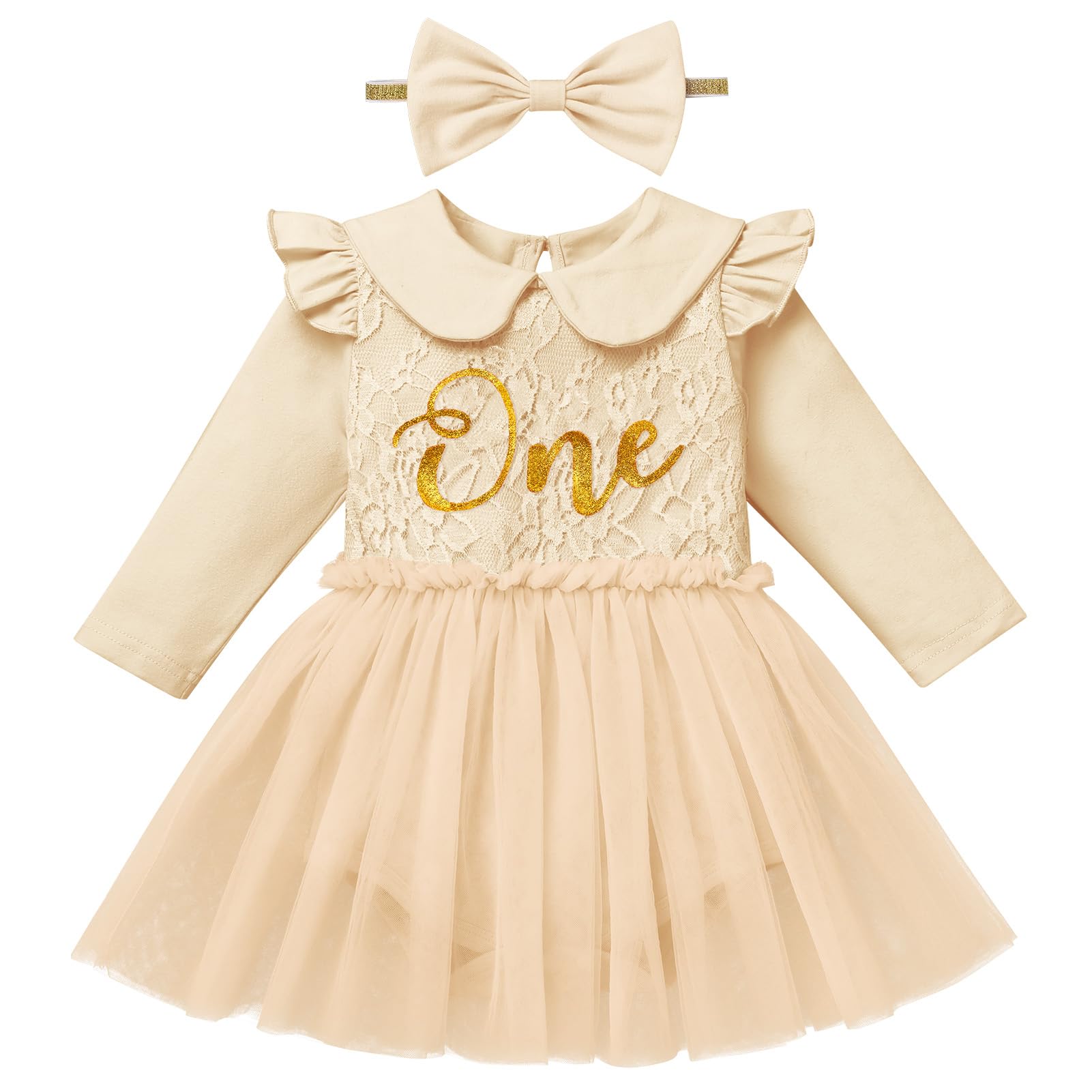 FYMNSI Ensemble 3 Pièces Bébé Fille Automne – Robe Florale + Cardigan + Bandeau