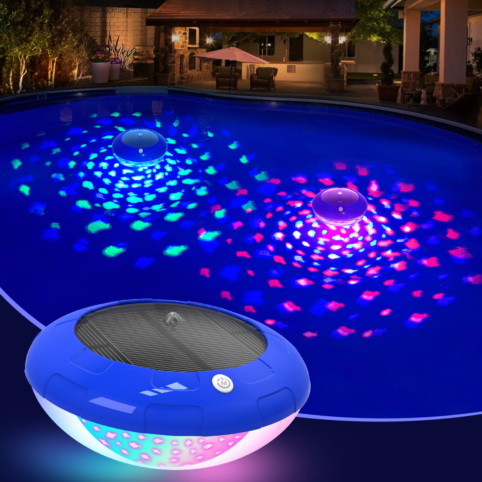 Floating Fish Light Show - 6.5 Inch Dynamic Color Changing Solar Pool Light, IP68 Waterproof & Fixable, Auto Glow in the Dark - 1PCS