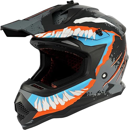 Orthrus Casco todoterreno Greyhound máxima seguridad y rendimiento para los entusiastas de los cuatrimotos adultos, motos de cross, motocross y