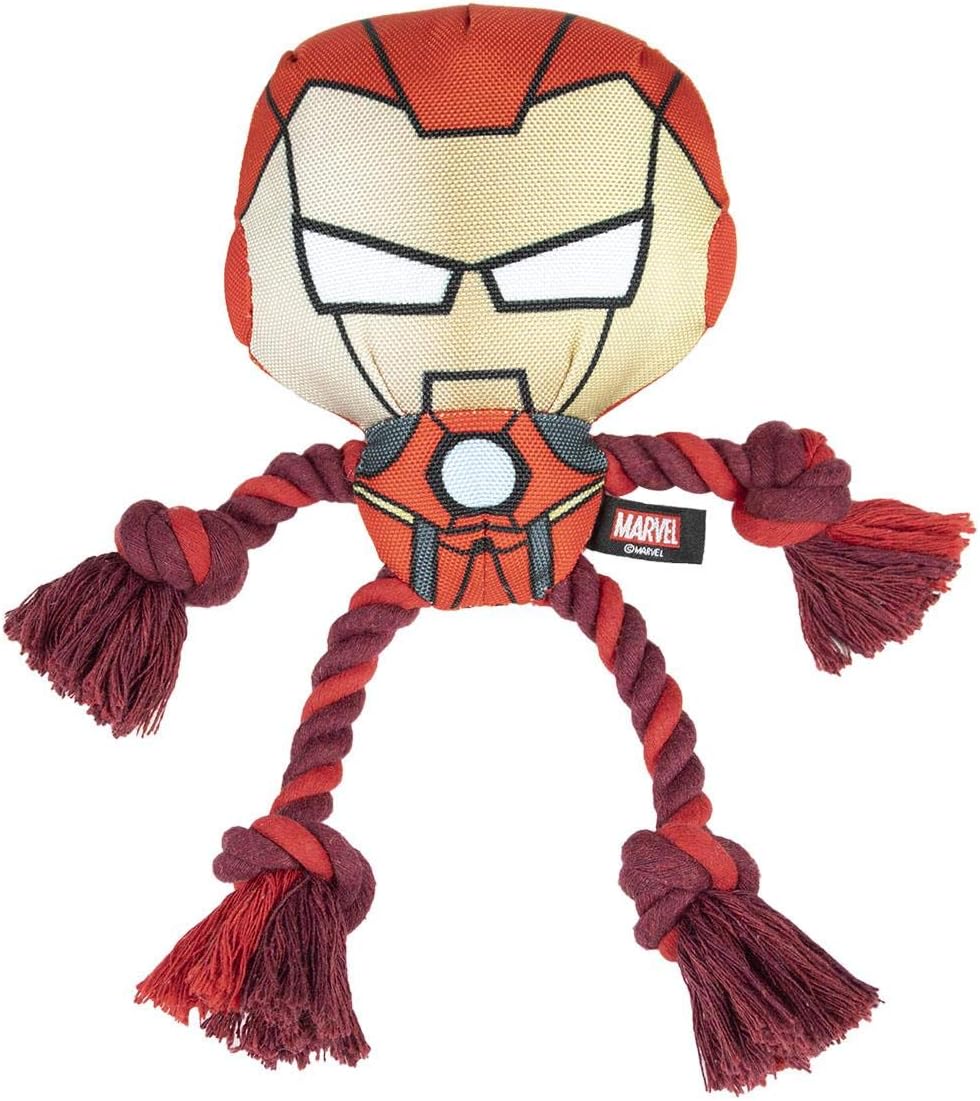 Iron man dog rope toy - tough dog toys Official Marvel Licensed, 0