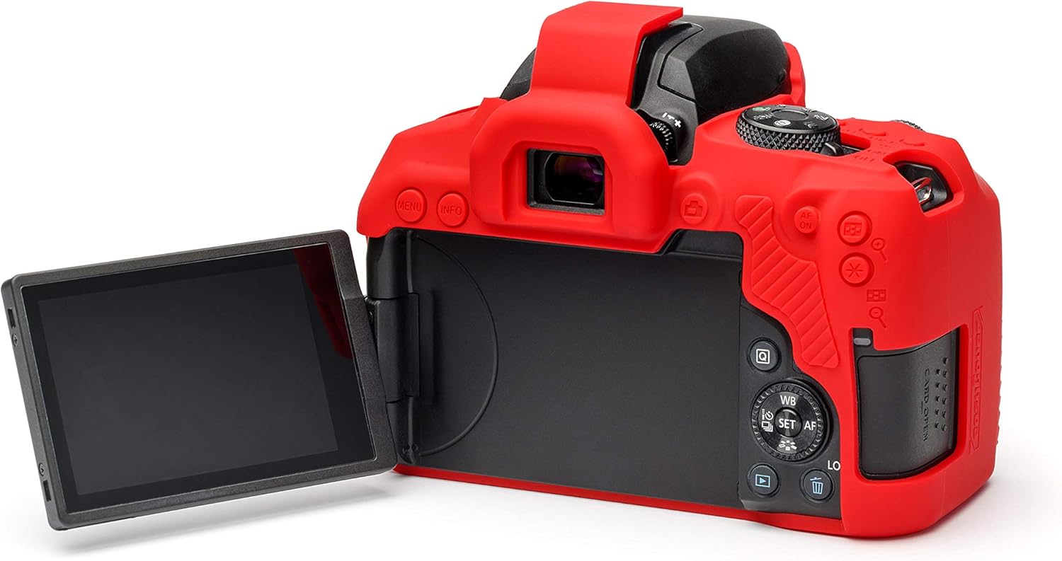 easyCover Silicone Protection Cover for Canon 850D & T8i Cameras, Red