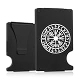 Vikings Gift&comma;Minimalist Personalized Engraved Metal Wallet&comma;Slim Wallet for Men&comma;Nordic Norse Amulet wallet&comma;Vikings Warrior wallet Norse Gods Gifts &lpar;Vikings Gift&rpar;