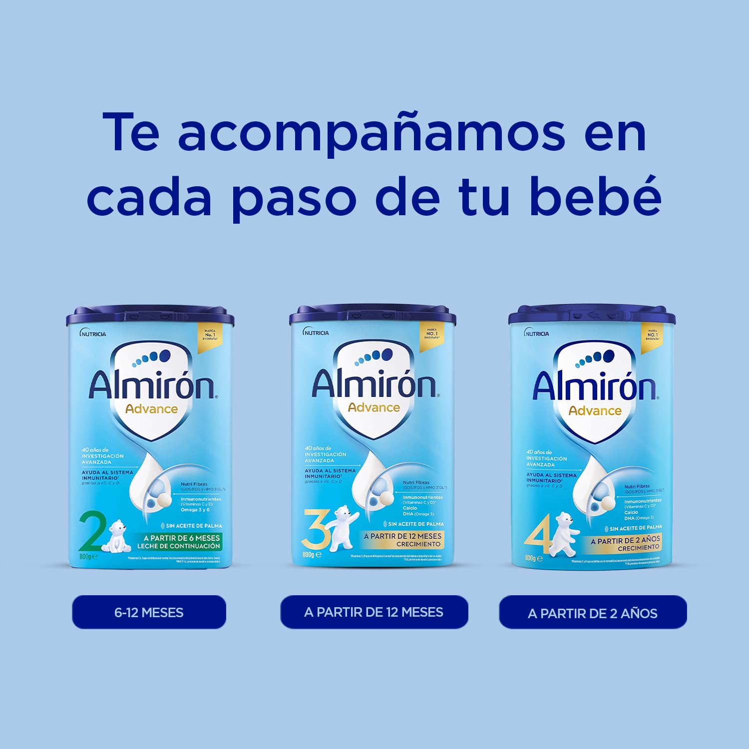 Almirón Advance 4 ,Leche de Crecimiento en Polvo para Bebé desde los 24 Meses, 800g