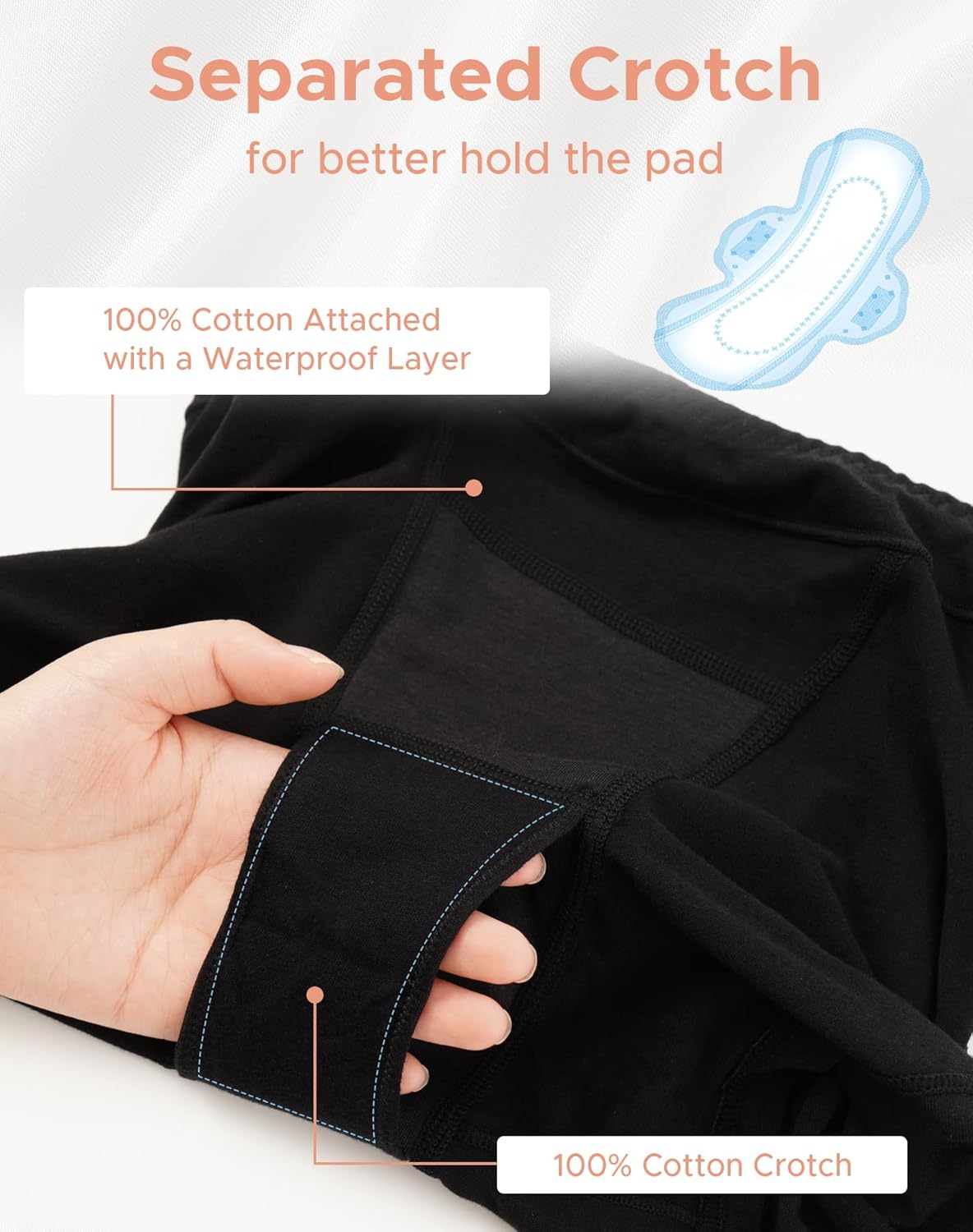 INNERSY Girls Period Underwear Cotton Boyshorts for Teen Aged 8-16 Panties 3 Pack - Image 4