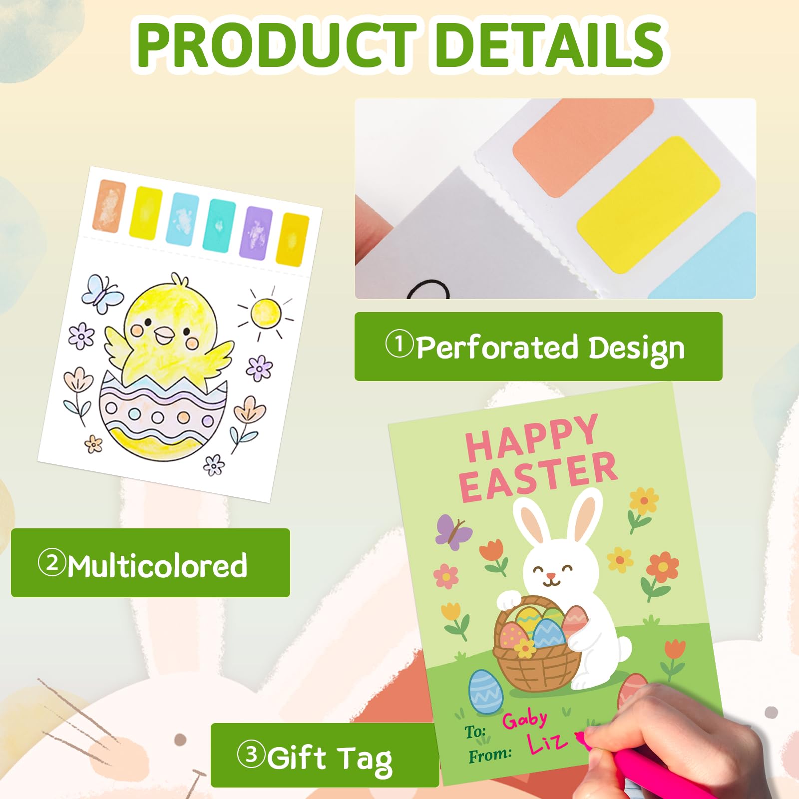 Fancy Land 24 Pack Easter Gifts for Kids Water Coloring Book Paint with Water Books Easter Crafts for Classroom School Art Activities Party Favors Basket Stuffers