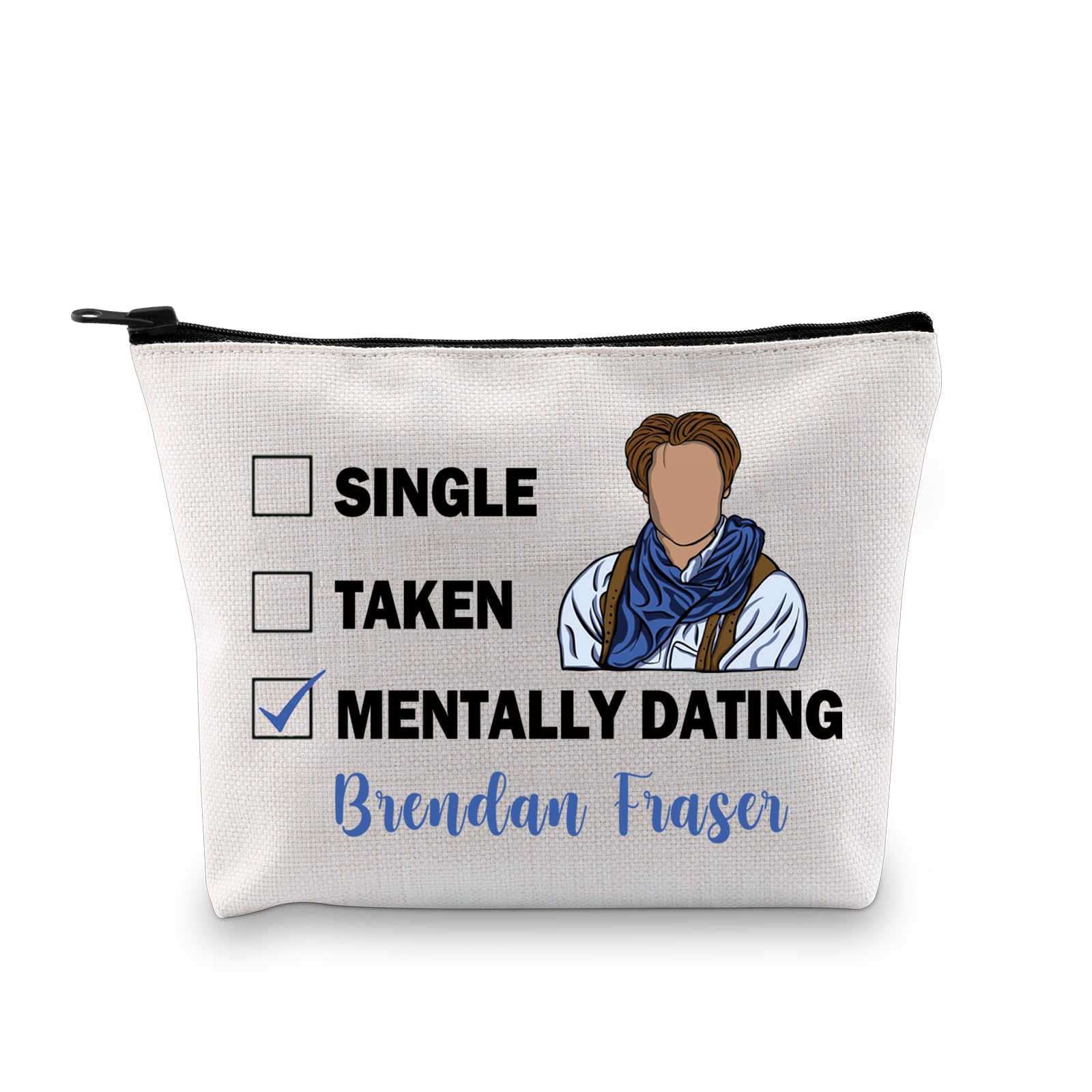 G2TUP Brendan Fraser Inspired Gift Dating Brendan Fraser Makeup Bag Brendan Fraser Fan Cosmetic Bag Brendan Fraser Merch, Dating Brendan Fraser MB