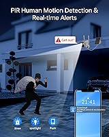 Vista 7 de 4MP Solar Powered Security Camera Outdoor Wireless System with 10" Monitor, 5G/2.4G WiFi 4PCS Outdoor Battery Camera with Solar Panel10CH Home