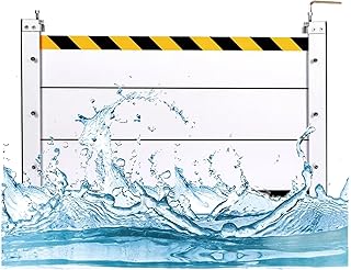 Aluminum Flood Barrier, Reusable Flood Protection Baffle, Removable Temporary Flood Door, Unit Module Design Flood Barriers for Doors,Basement, Subways, Garages, Roads, Diversions (39.37 x 23.62 in)