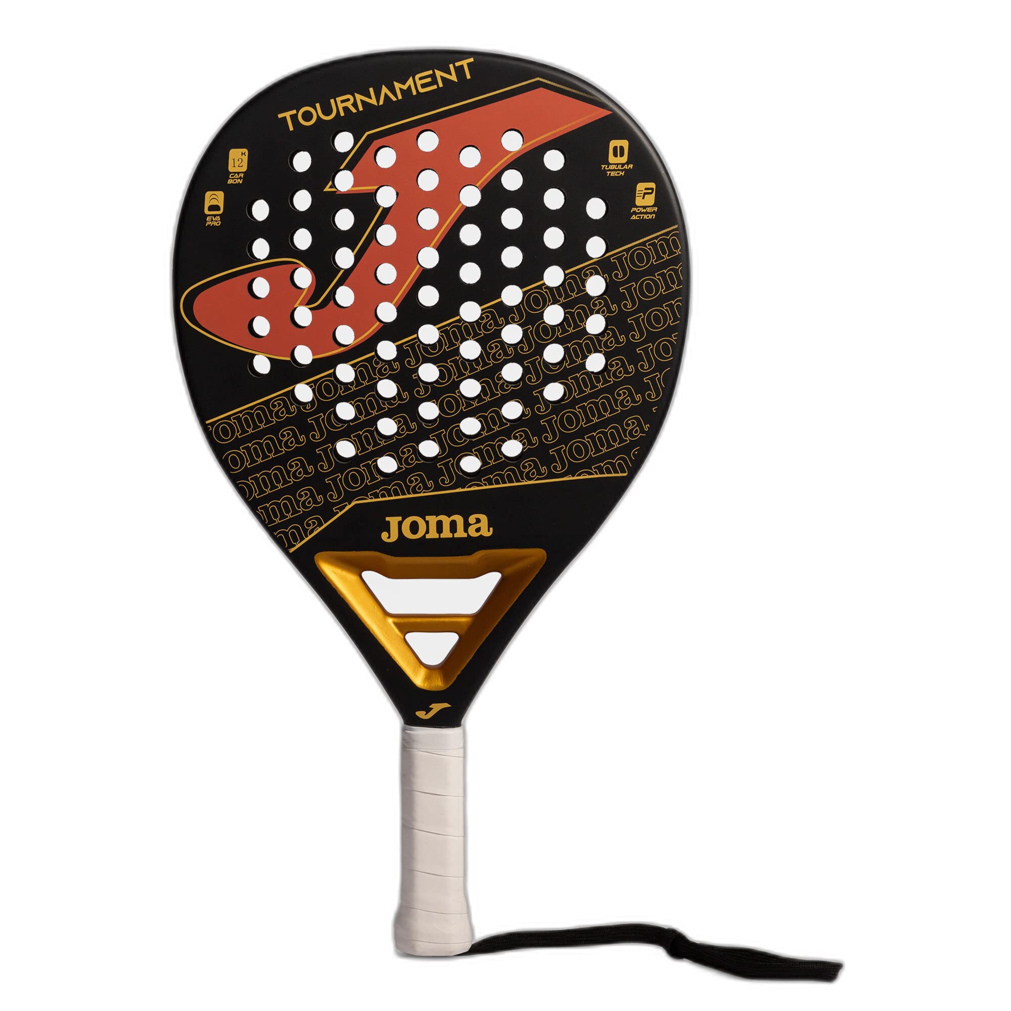 Joma Racchetta da paddle Tournament, nero oro rosso, taglia unica