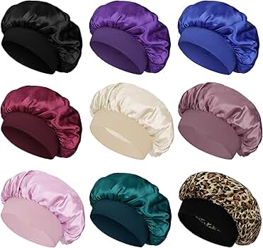 Amazon.co.jp: サテンボンネット シルクヘアボンネット 睡眠用