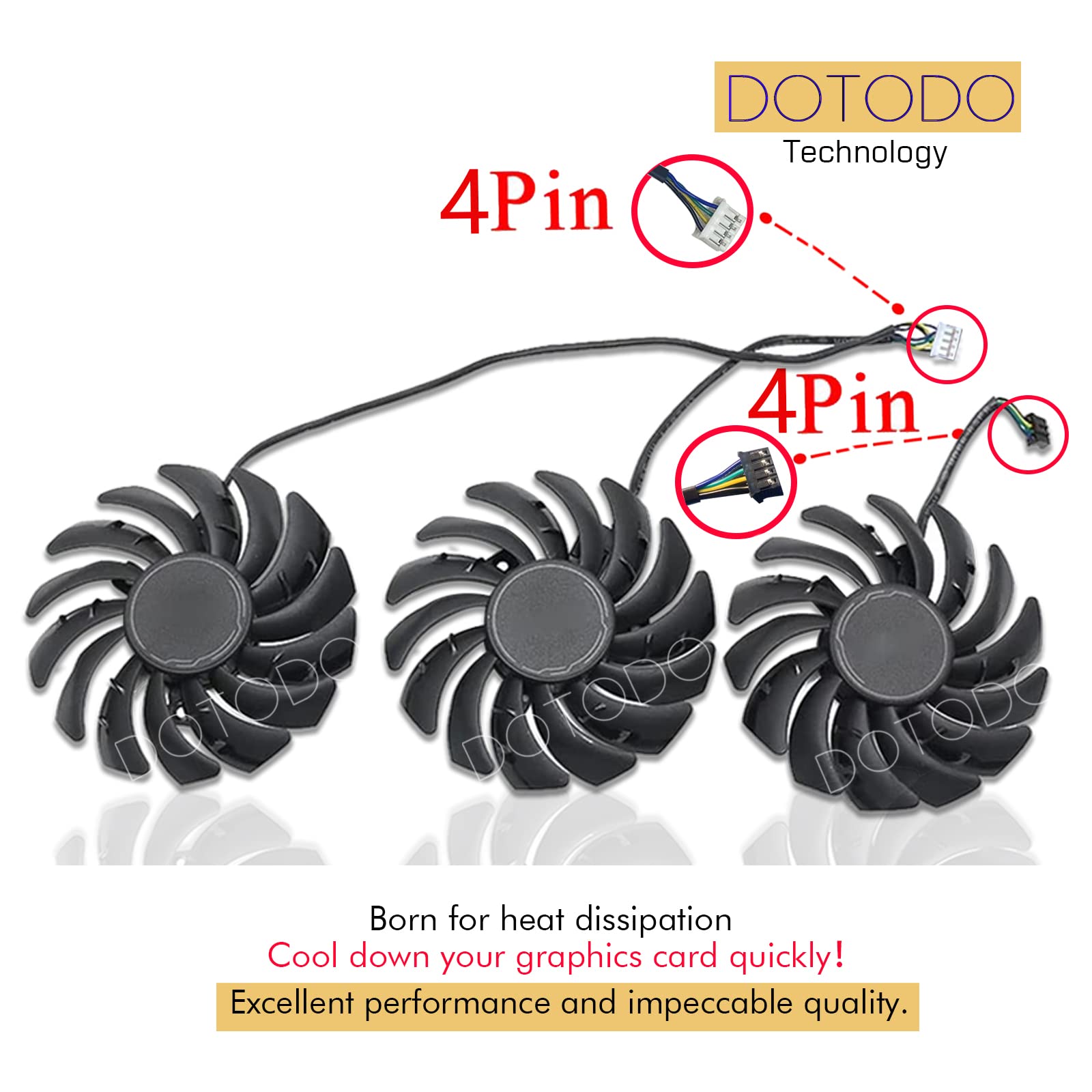 Tarjeta gráfica de 85 mm PLD09210B12HH 12V 0.40A Refrigeración Ventilador para MSI GeForce RTX 3070 3080 3090 VENTUS 3X GAMING Ventilador de refrigeración de tarjeta gráfica (Fan-ABC)
