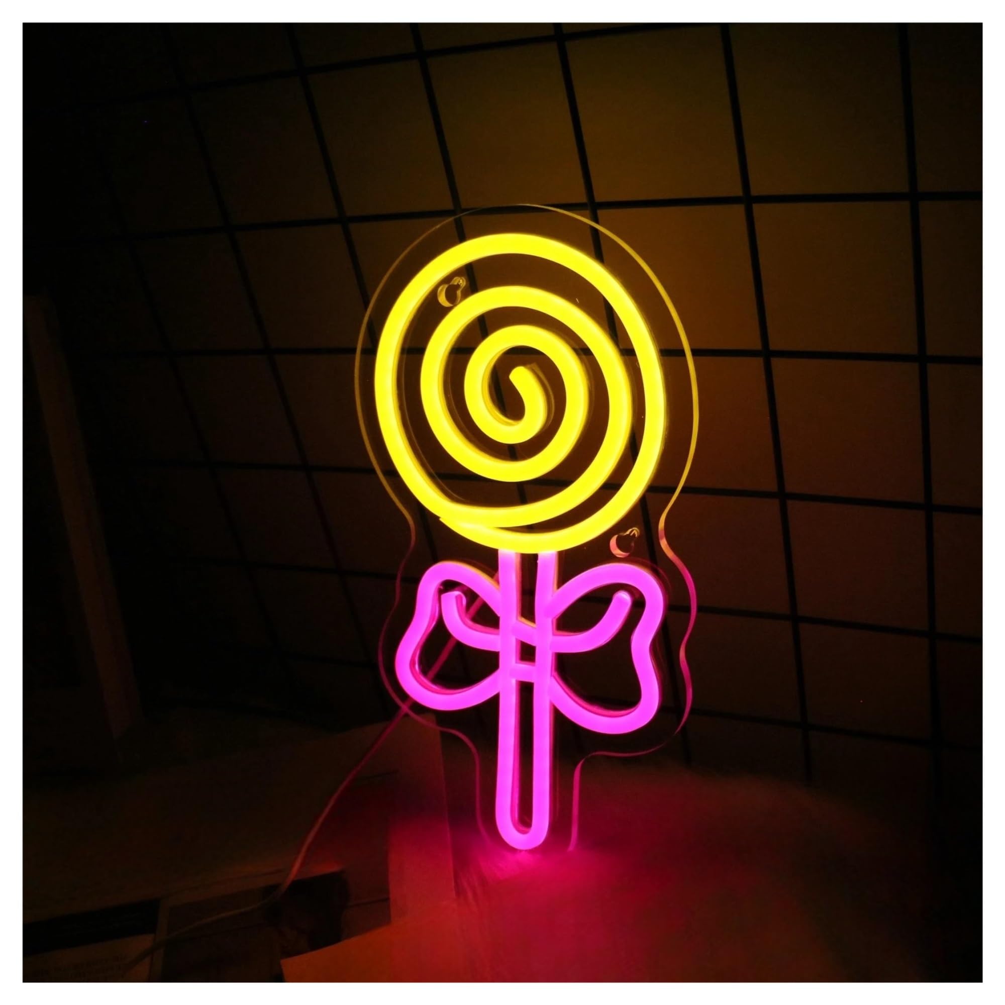LEMST Signs Lamp Candy Neon Sign Light Brightness Adjustable USB Powered for Bedroom Home Birthday Party Shop Wall Decor 18cmx36cm