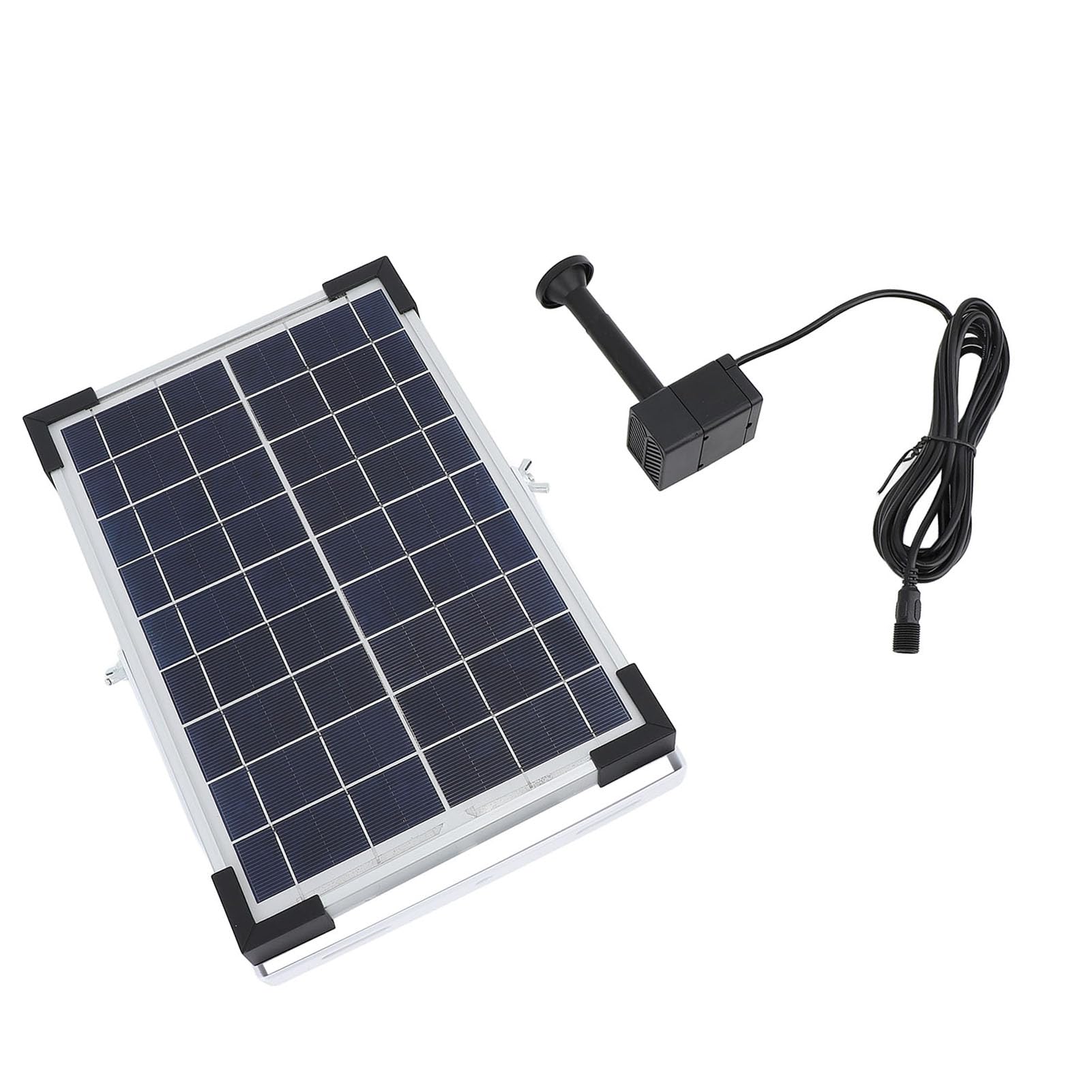 Pompa per Acqua Solare, Pompa per Fontana Solare a Flusso Regolabile da 150 Cm con Sollevamento 200 L H, per Stagno con Kit Materiale ABS per Stagni da Bagno per Uccelli Acquario da Giardino