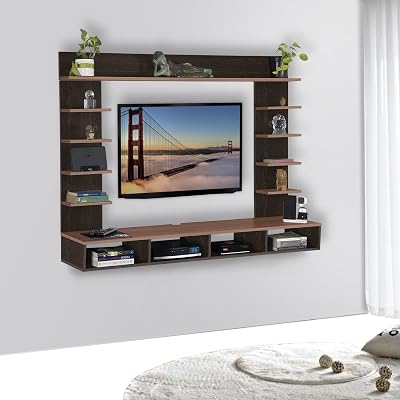 KOM Flex Engineered Wood TV Entertainment Unit (Finish Color - Flowery Wenge_Acacia Dark, DIY(Do-It-Yourself) (30x156x110.5)