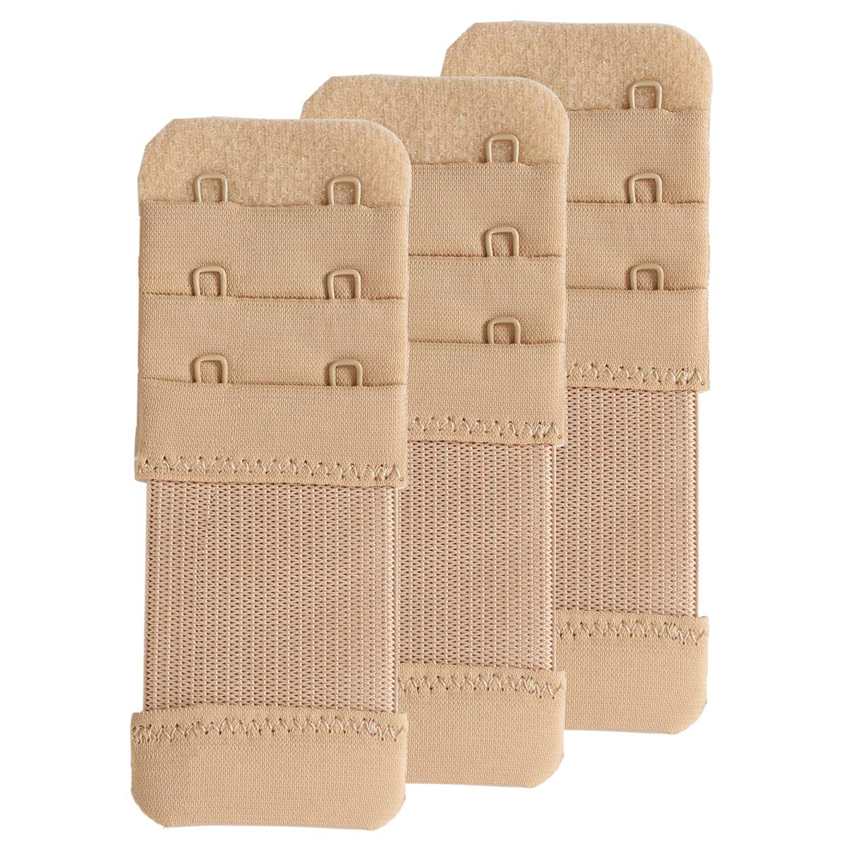 Women's Bra Extenders 2 Hook 3/4 inch Elastic Stretchy Bra Extension Strap