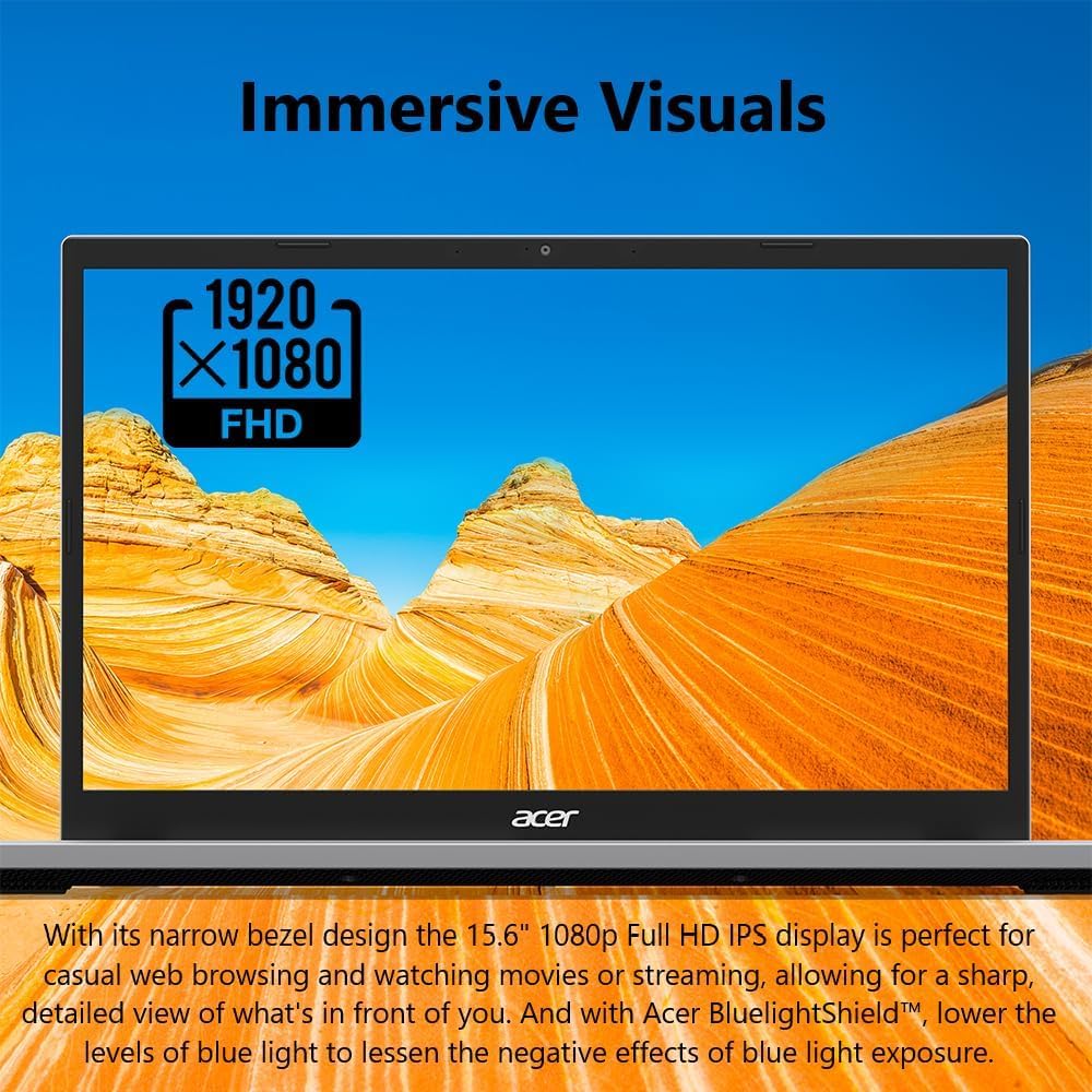 acer Computer portatile Aspire Go 15, IPS Full HD da 15,6", processore Intel Core 3 N355, 8 GB di RAM 256 GB SSD, Windows 11 con Copilot AI, batteria a lunga durata, leggero, per studenti (8 GB di RAM