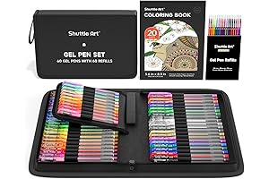 Shuttle Art Gel Pens, 120 Pack Gel Pens: Smoother, Brighter, and Longer-Lasting Gel Pen Refills