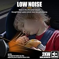 Vista 3 de WAYSKA - Calentador de aire diésel de 12 V, 1.3 galones, 2 kW, silenciador, calentador de estacionamiento diésel con termostato LCD y control remoto