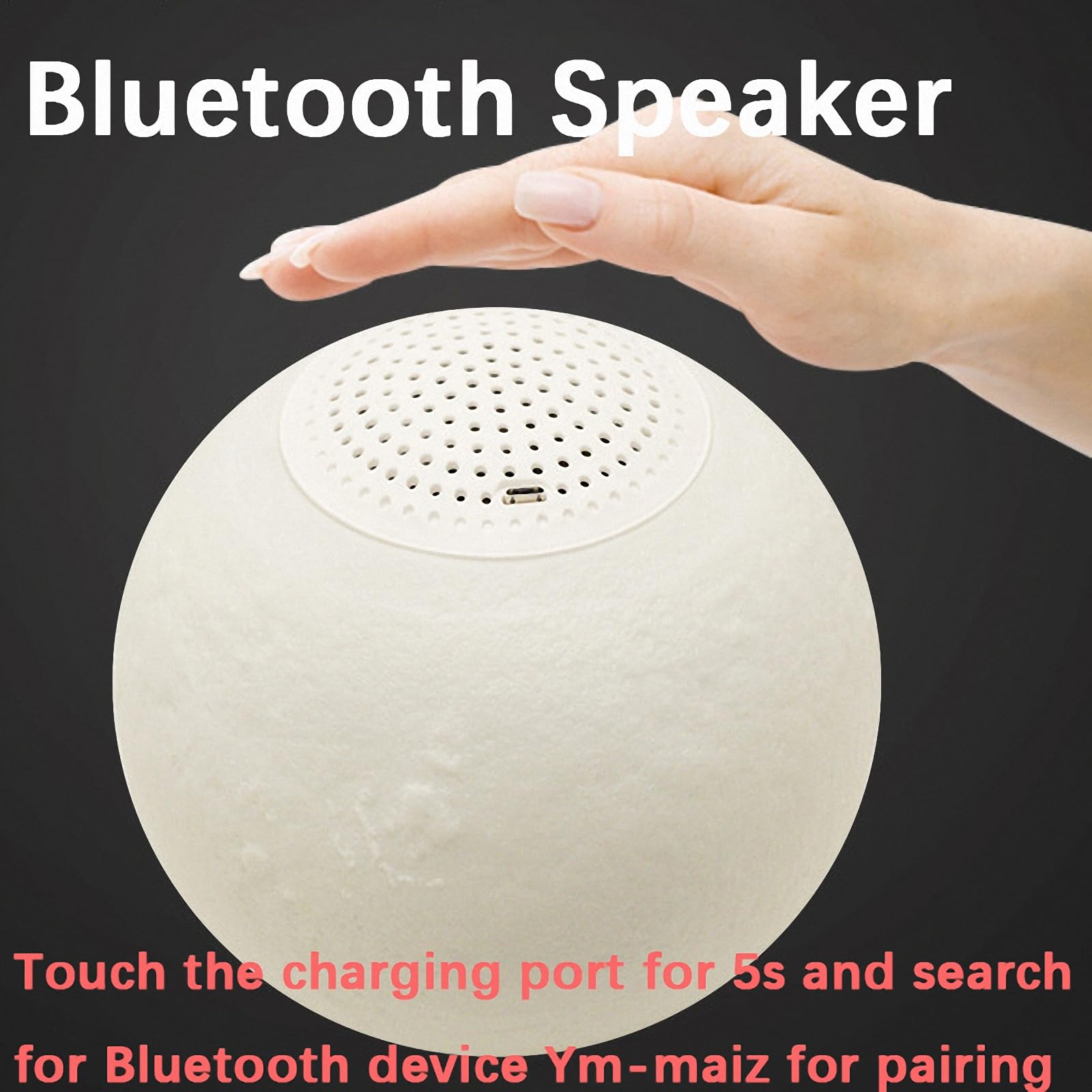 Lámpara de Luna Flotante de levitación magnética, lámpara Colorida de atmósfera de Cielo Estrellado para el hogar, Adornos creativos de Regalo con Altavoz Bluetooth,Style1,24 * 23cm