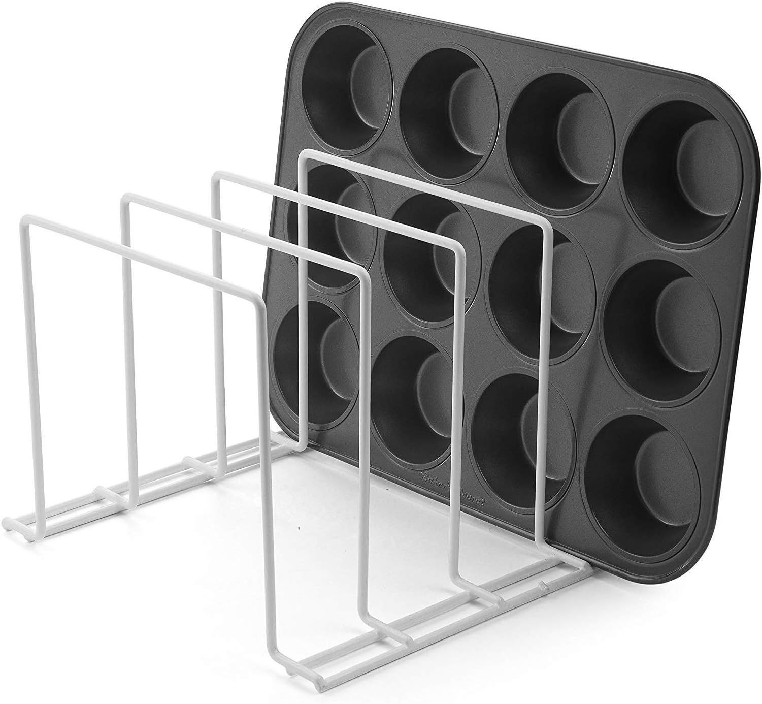 mDesign Set of 2 Baking Tray Rack Steel Oven Tray Rack and Cutting