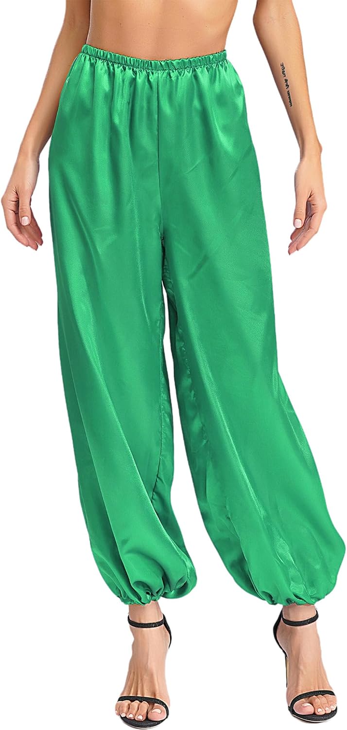 Lejafay Women Belly Dance Costumes Harem Pants Trousers India Arabian Stage Loose Pants Bottoms