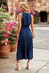 PRETTYGARDEN Robes Midi d'été pour femmes Col V casual Swiss Dot Ruffle Sans manches Une ligne Robe de soleil de plage