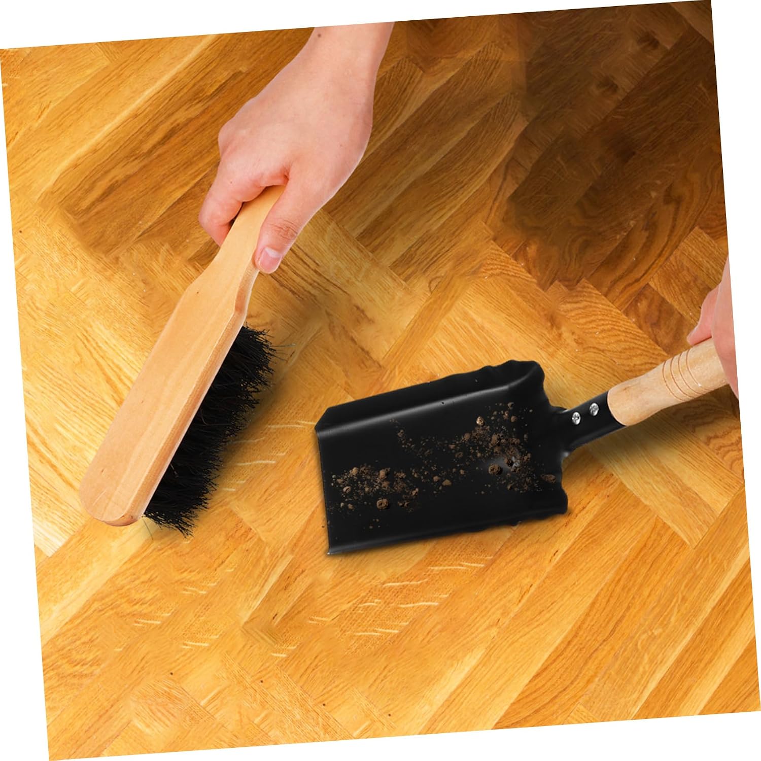 Small Shovel Brush for Fireplace Cleaning Dustpan and Broom Coal Ash Handheld Tool