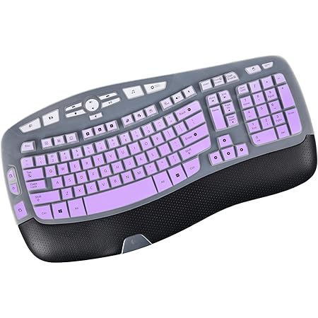 I-Tensodo Tastaturabdeckung Für Logitech K350, MK550, MK570 – Silikon-Schutzhülle, Ombre Pink, US-Layout