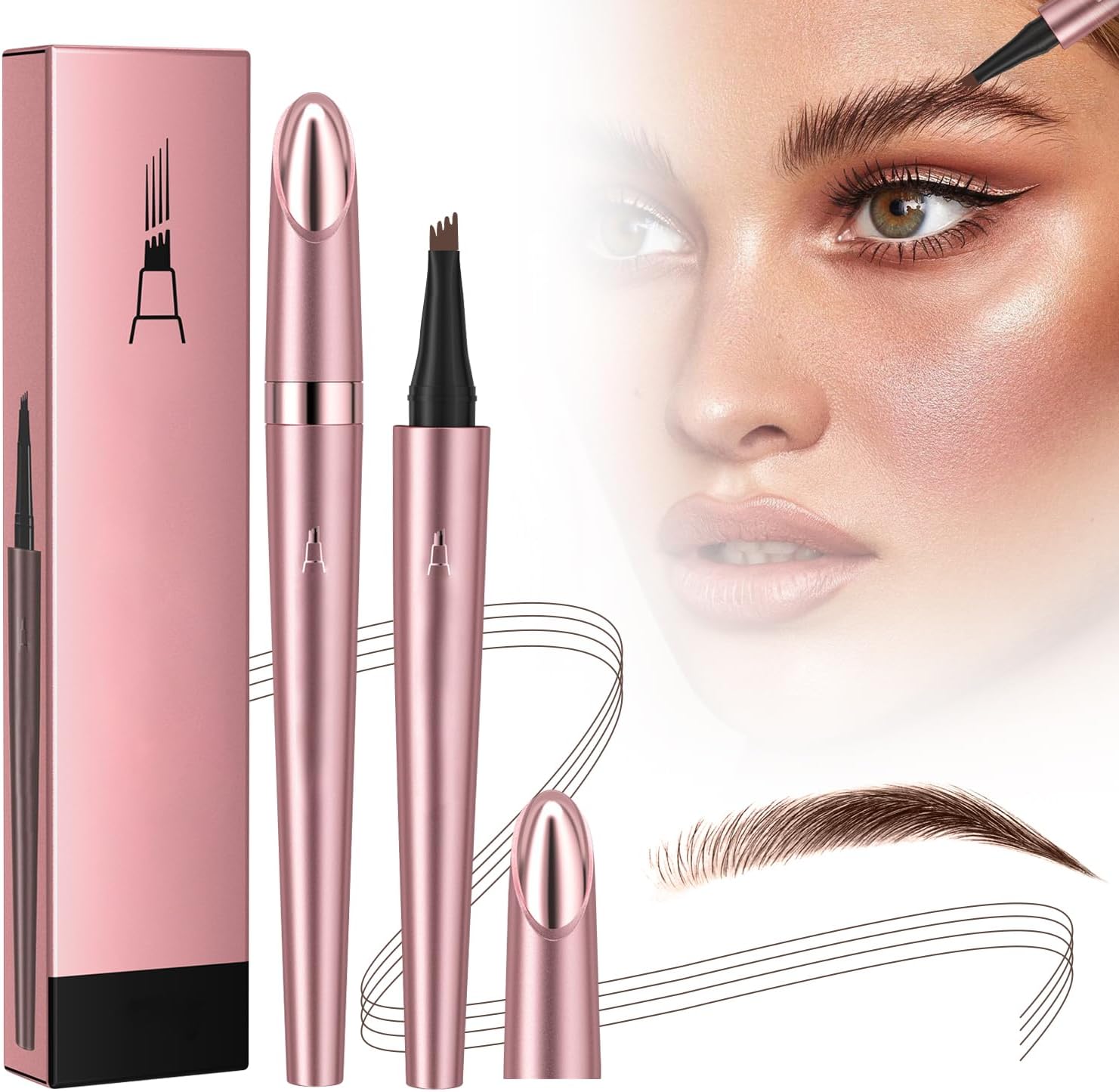 Amazon.com : 2 Pcs Microblading Magic Eyebrow Pencil, 3D Waterproof ...